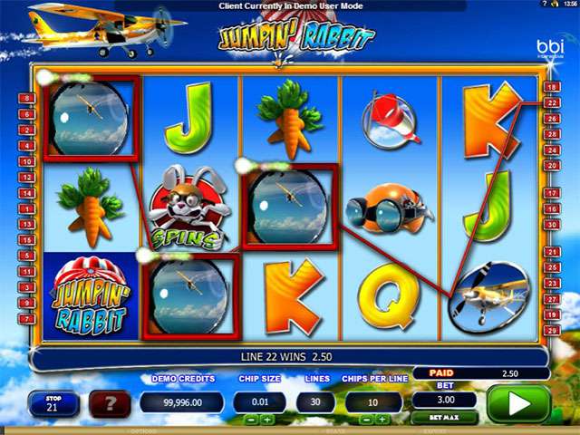 Jumpin Rabbit Automaten Herz Spielautomaten SS Microgaming