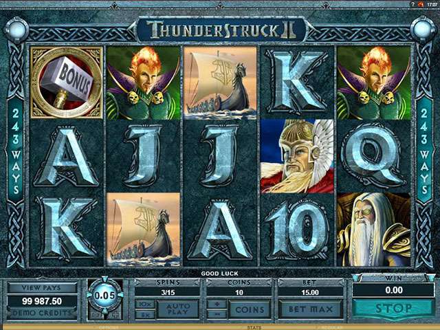 Thunderstruck II Automaten Herz Spielautomaten SS Microgaming